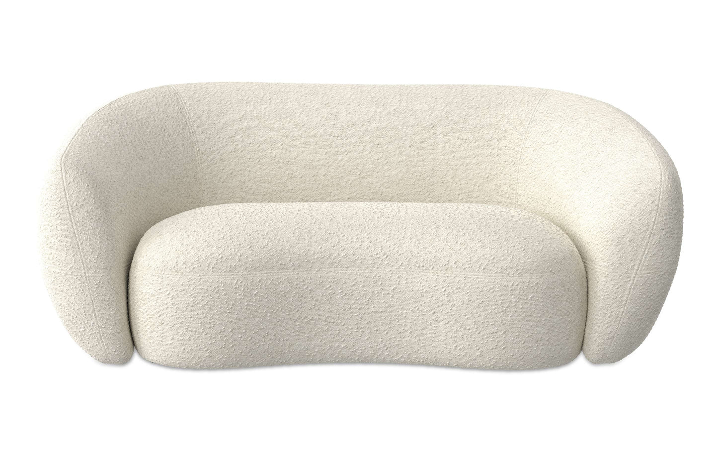 Vanilla Cream Boucle Performance Fabric | Sherri 69 inch Loveseat in Boucle Performance Fabric