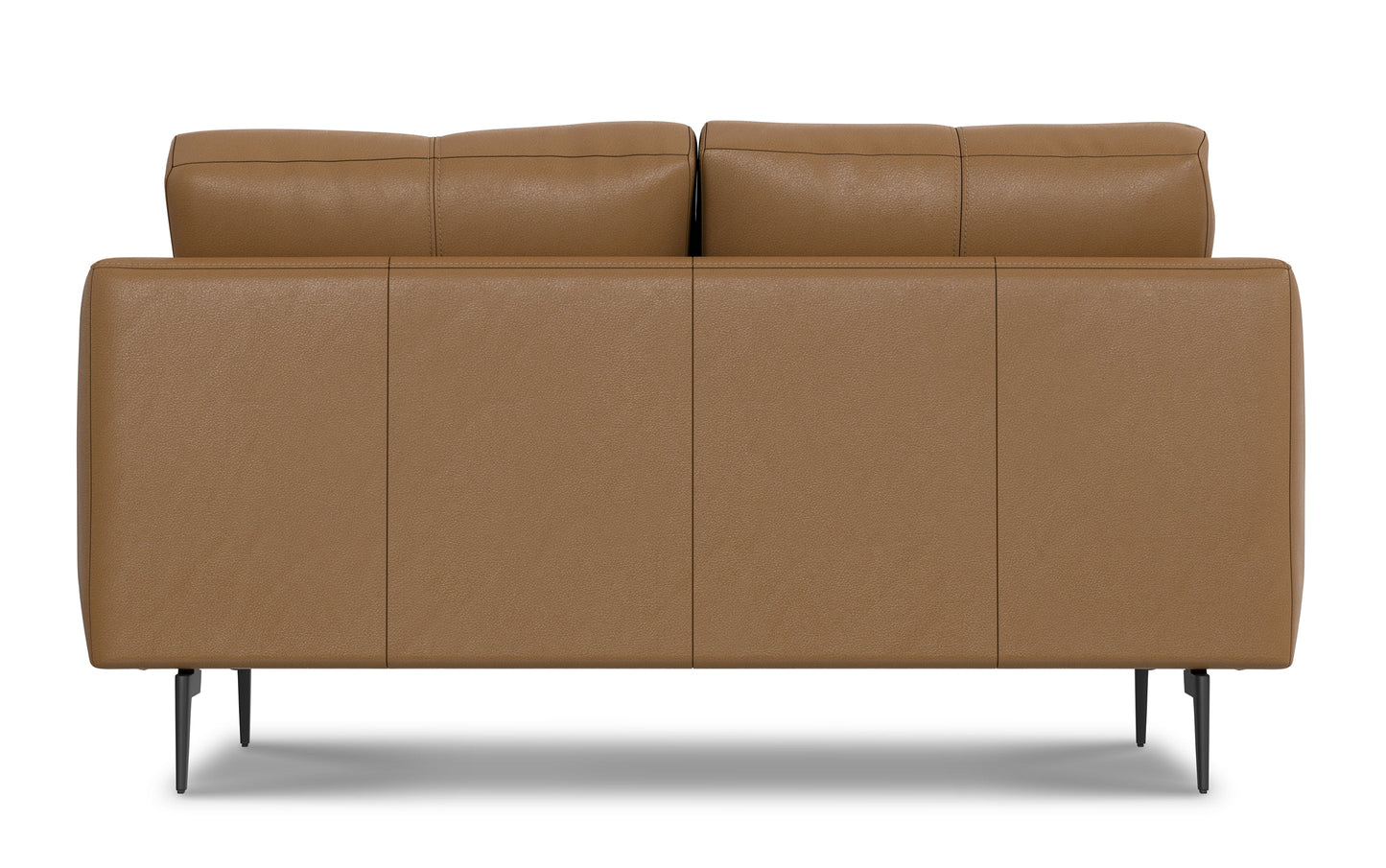 Butternut Brown Genuine Leather | Stevens 60 inch Loveseat in Genuine Leather