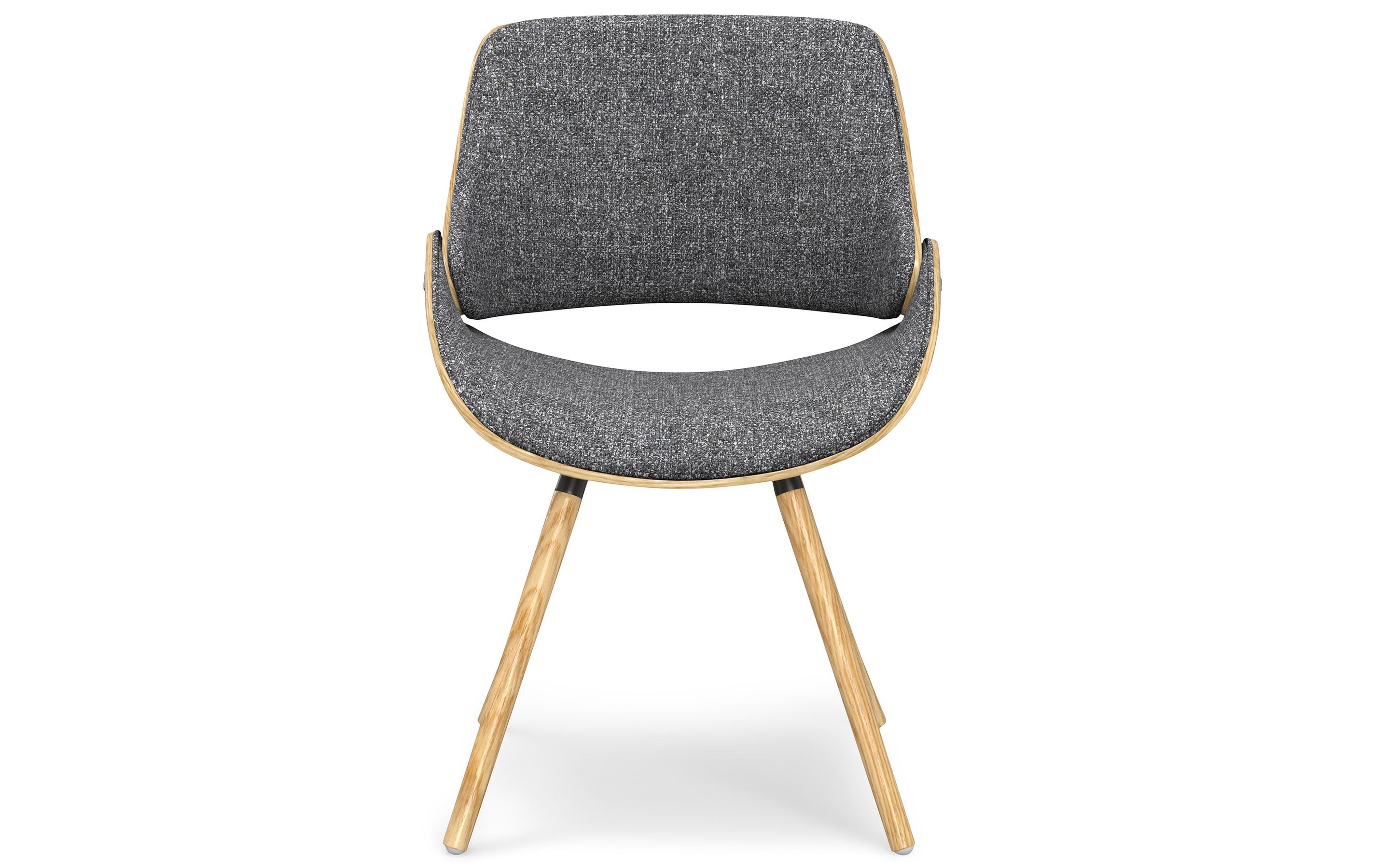 Grey Light Wood Linen Style Fabric | Malden Bentwood Dining Chair with Wood Back