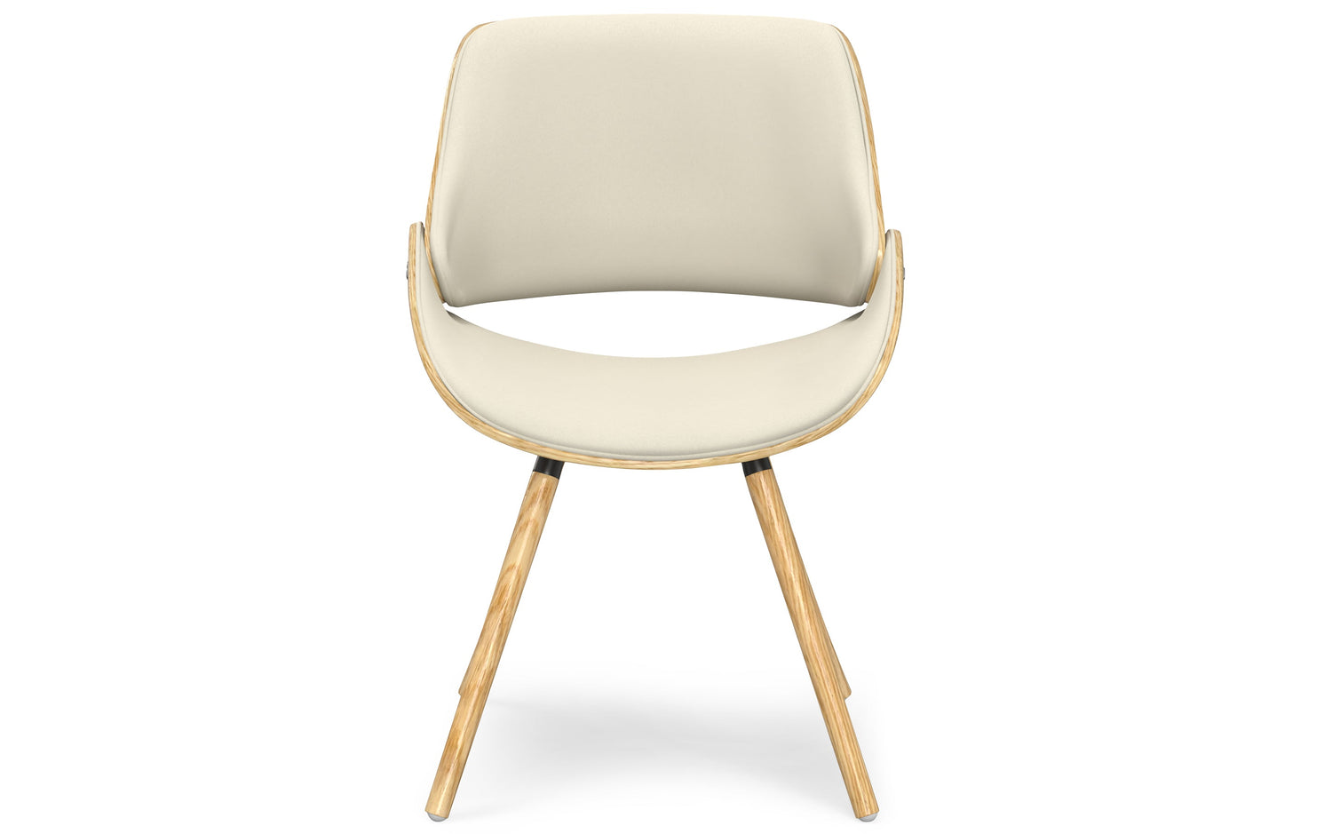 Natural Light Wood Linen Style Fabric | Malden Bentwood Dining Chair with Wood Back