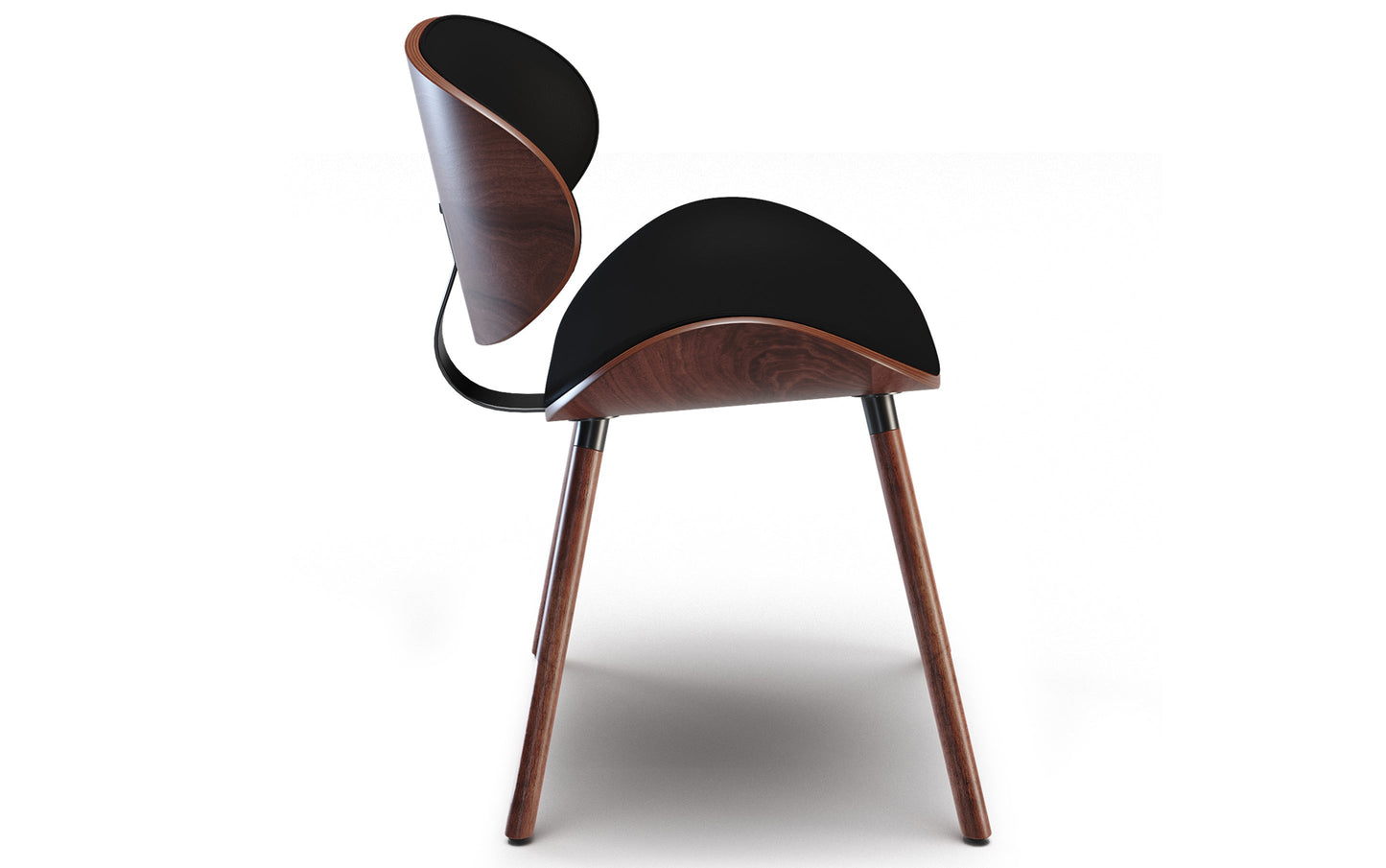 Black Vegan Leather | Marana / Draper 5-Piece Dining Set