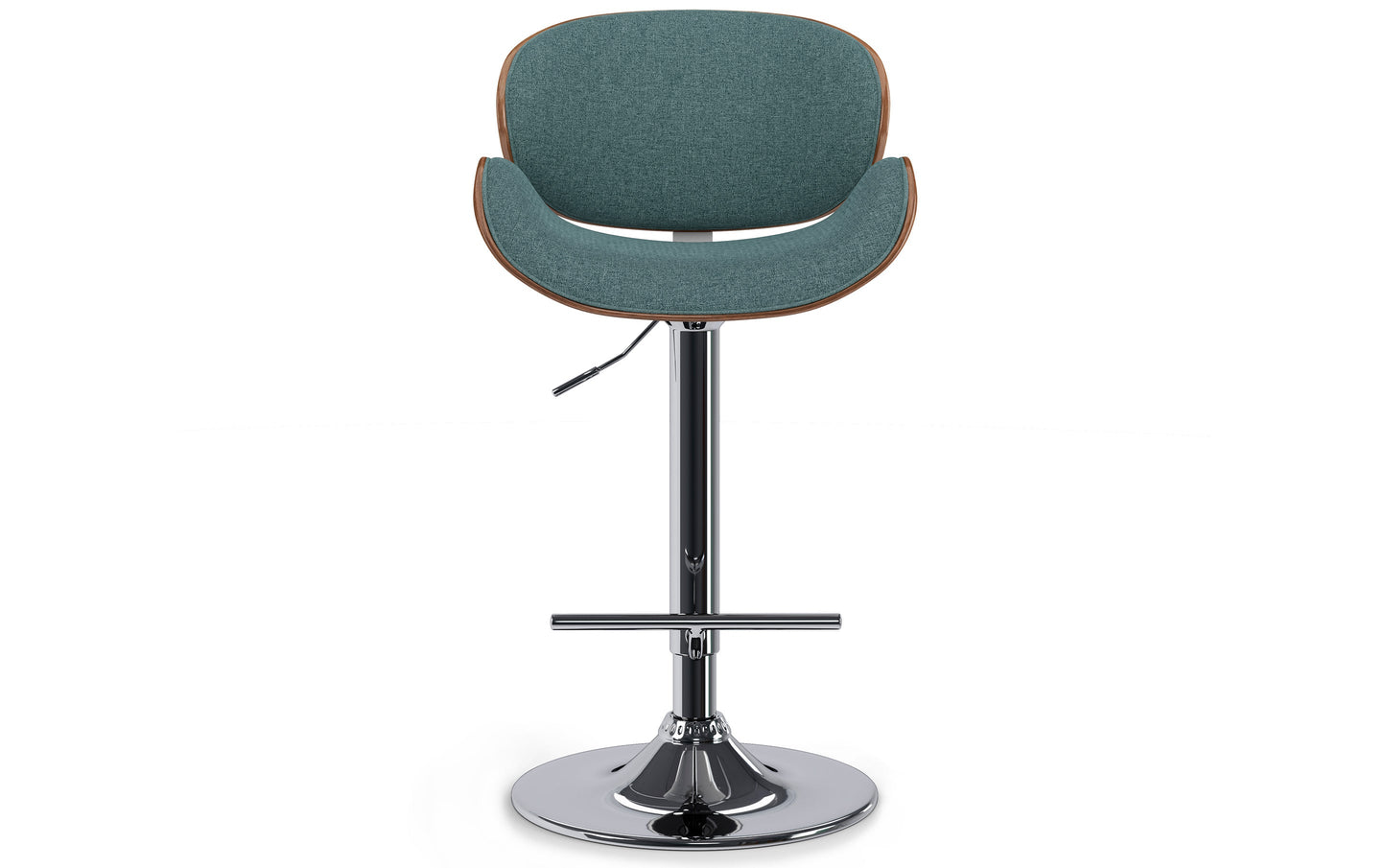 Marana Bentwood Adjustable Swivel Bar Stool in Light Turquoise Blue