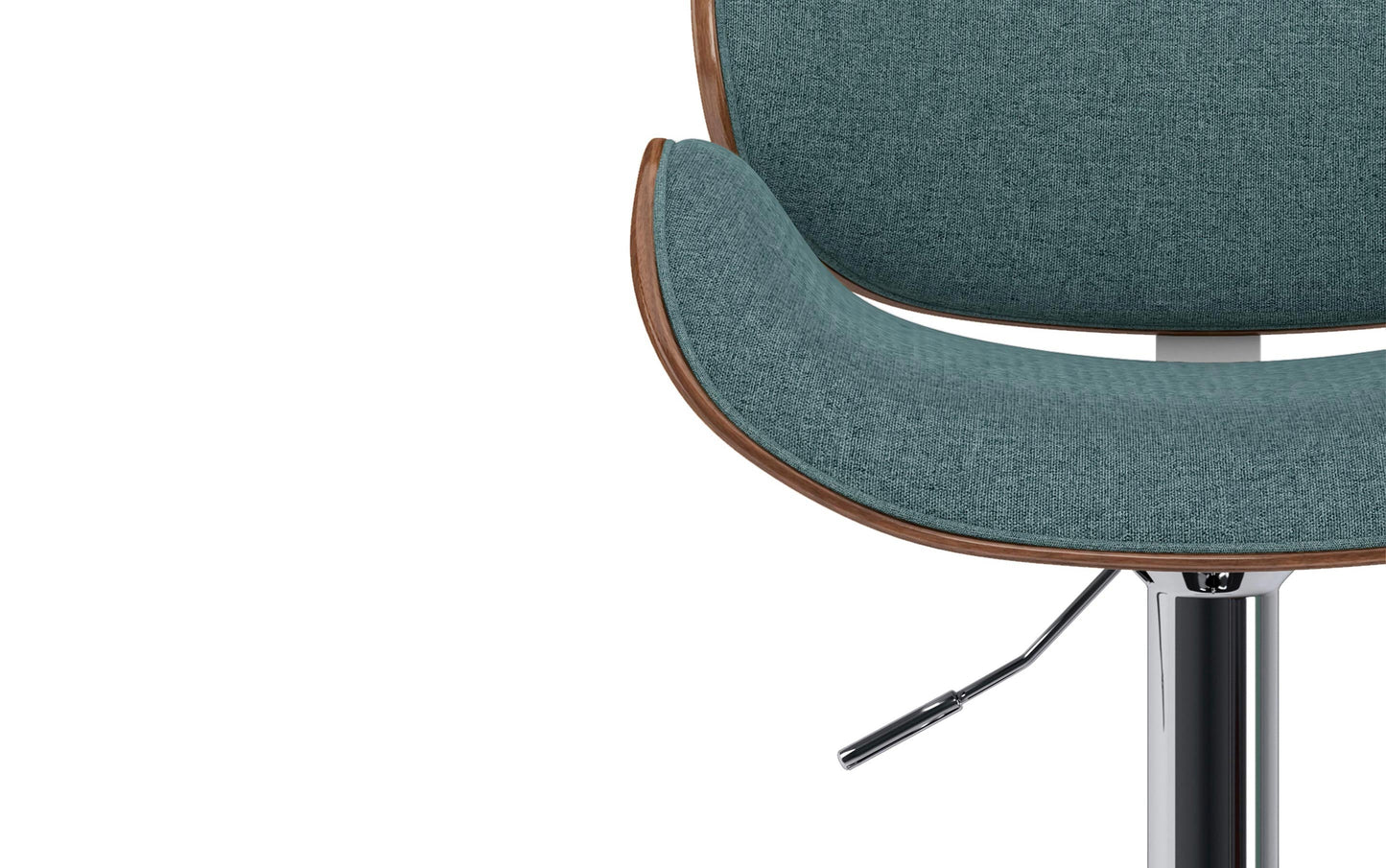 Marana Bentwood Adjustable Swivel Bar Stool in Light Turquoise Blue