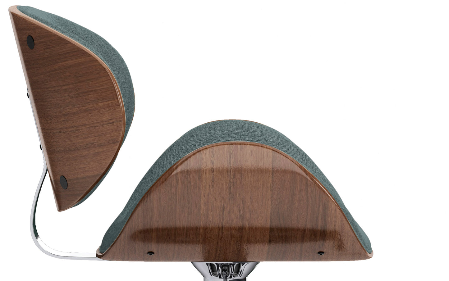 Marana Bentwood Adjustable Swivel Bar Stool in Light Turquoise Blue