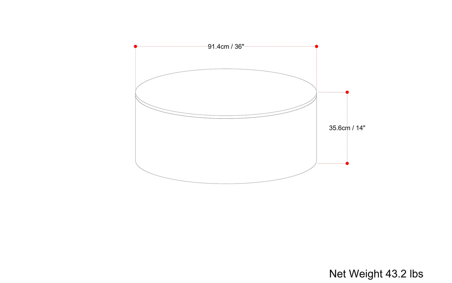 Natural | Millbury Drum Coffee Table
