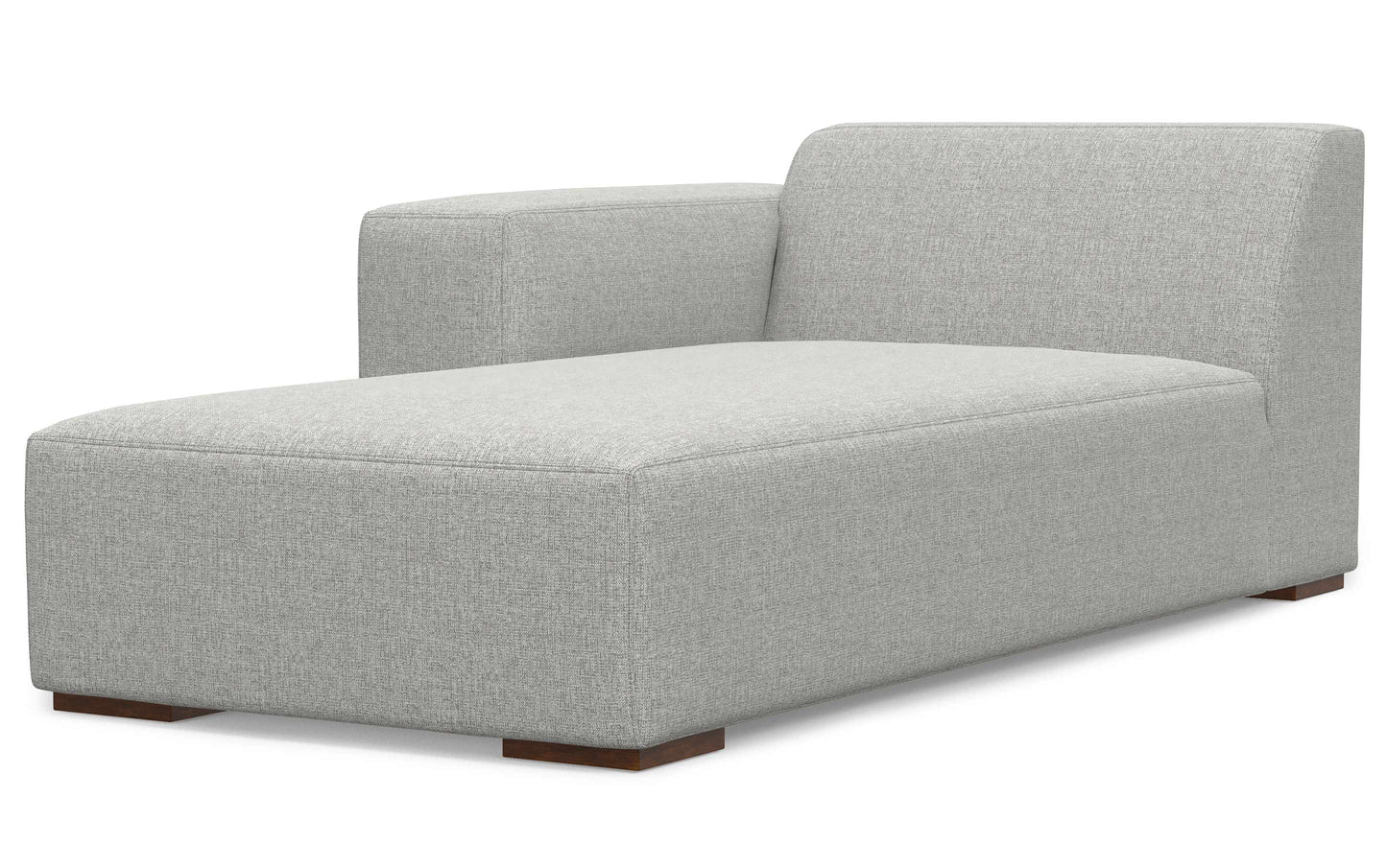 Pale Grey Performance Fabric | Rex Left Chaise Module in Performance Fabric