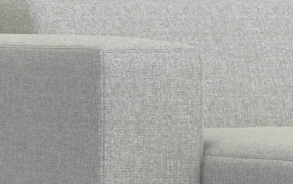 Pale Grey Performance Fabric | Rex Left Chaise Module in Performance Fabric