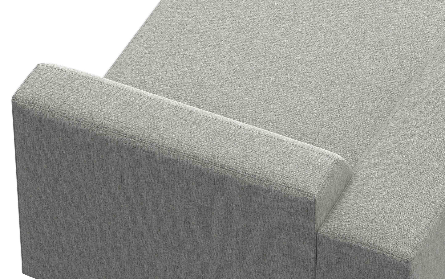 Pale Grey Performance Fabric | Rex Left Chaise Module in Performance Fabric