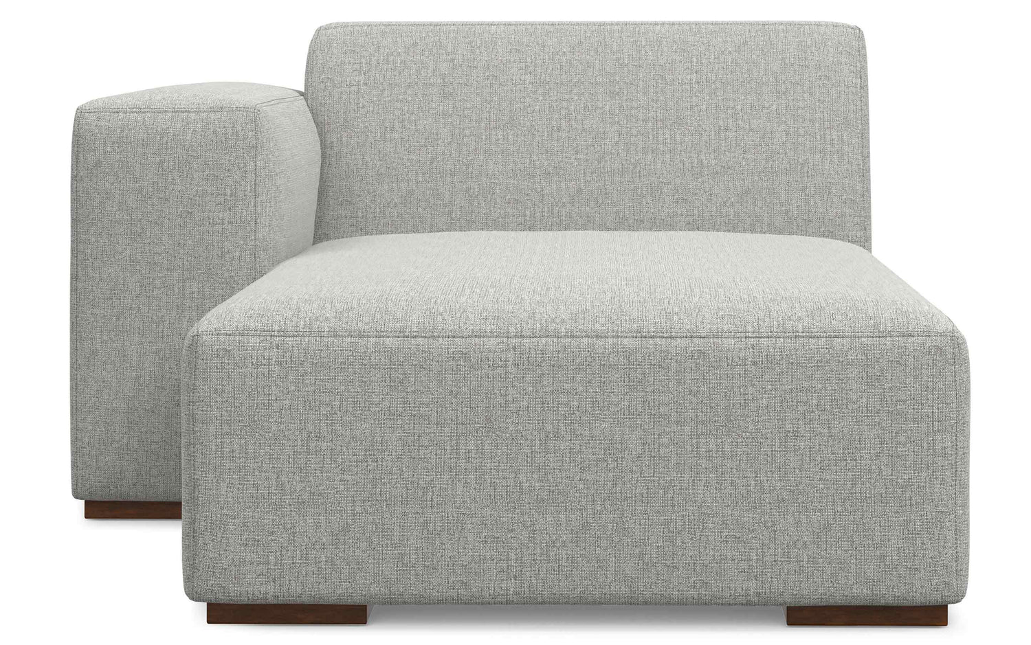 Pale Grey Performance Fabric | Rex Left Chaise Module in Performance Fabric