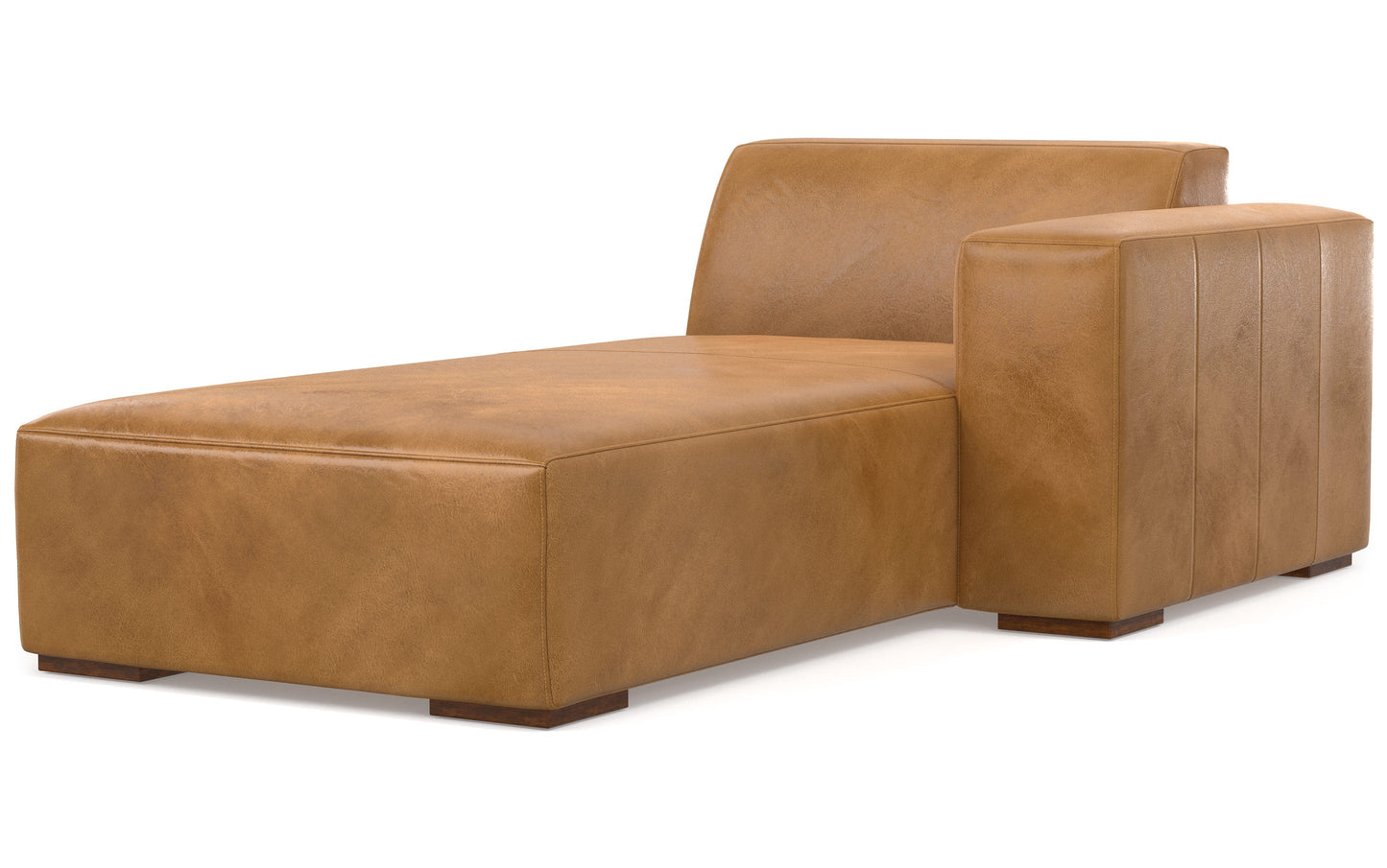 Sienna Genuine Leather | Rex Right Chaise Module in Genuine Leather