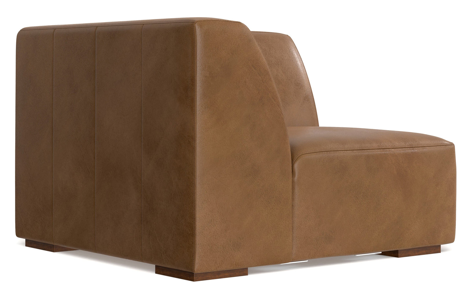 Caramel Brown Genuine Leather | Rex Corner Module in Genuine Leather