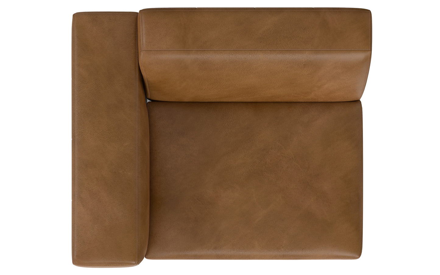 Caramel Brown Genuine Leather | Rex Left Arm Module in Genuine Leather