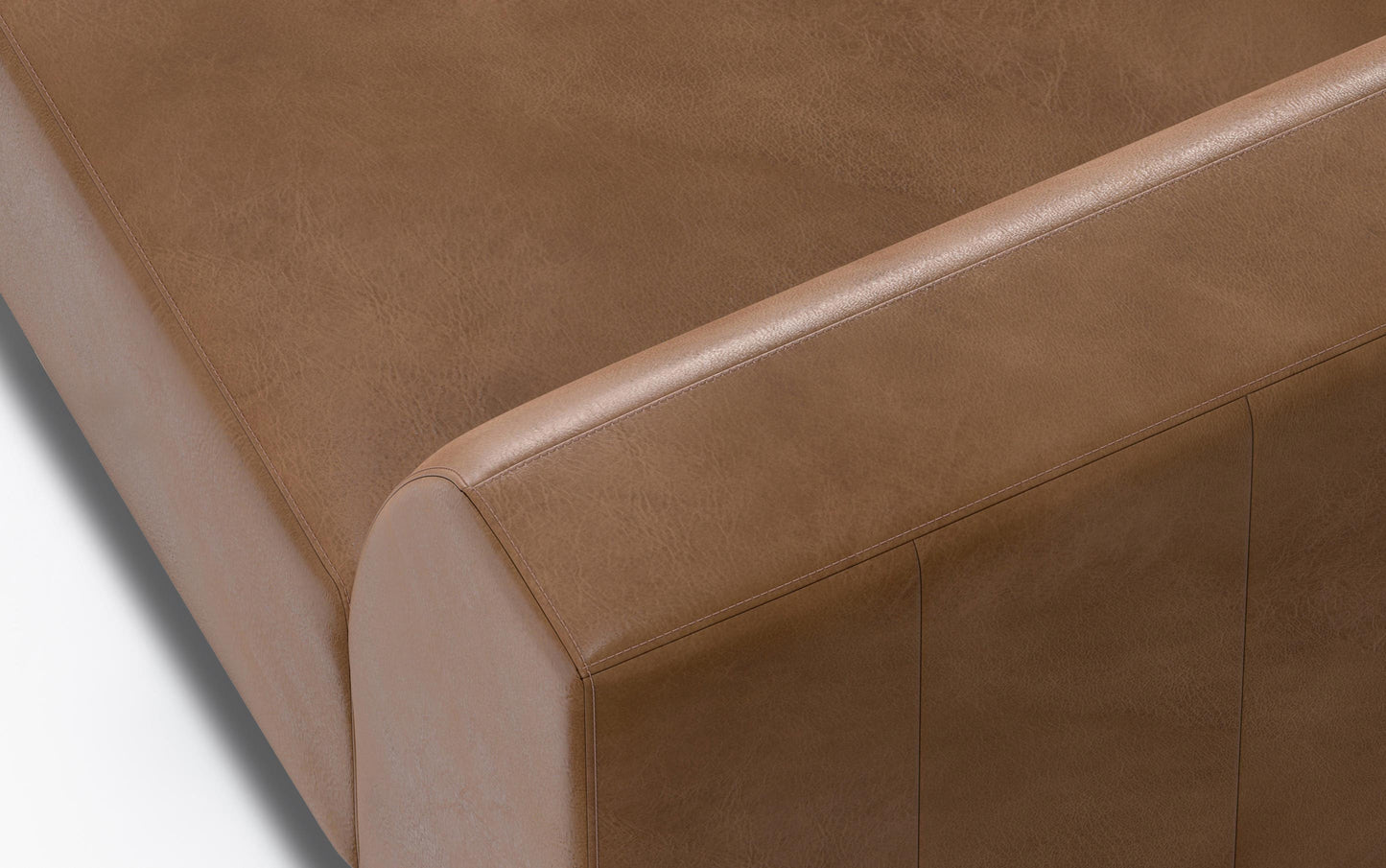 Caramel Brown Genuine Leather | Rex Left Arm Module in Genuine Leather