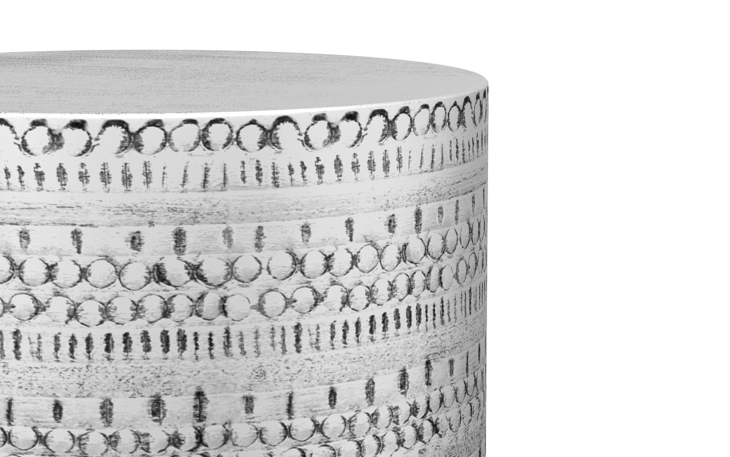 Antique Silver | Johnsen Large Metal Accent Table