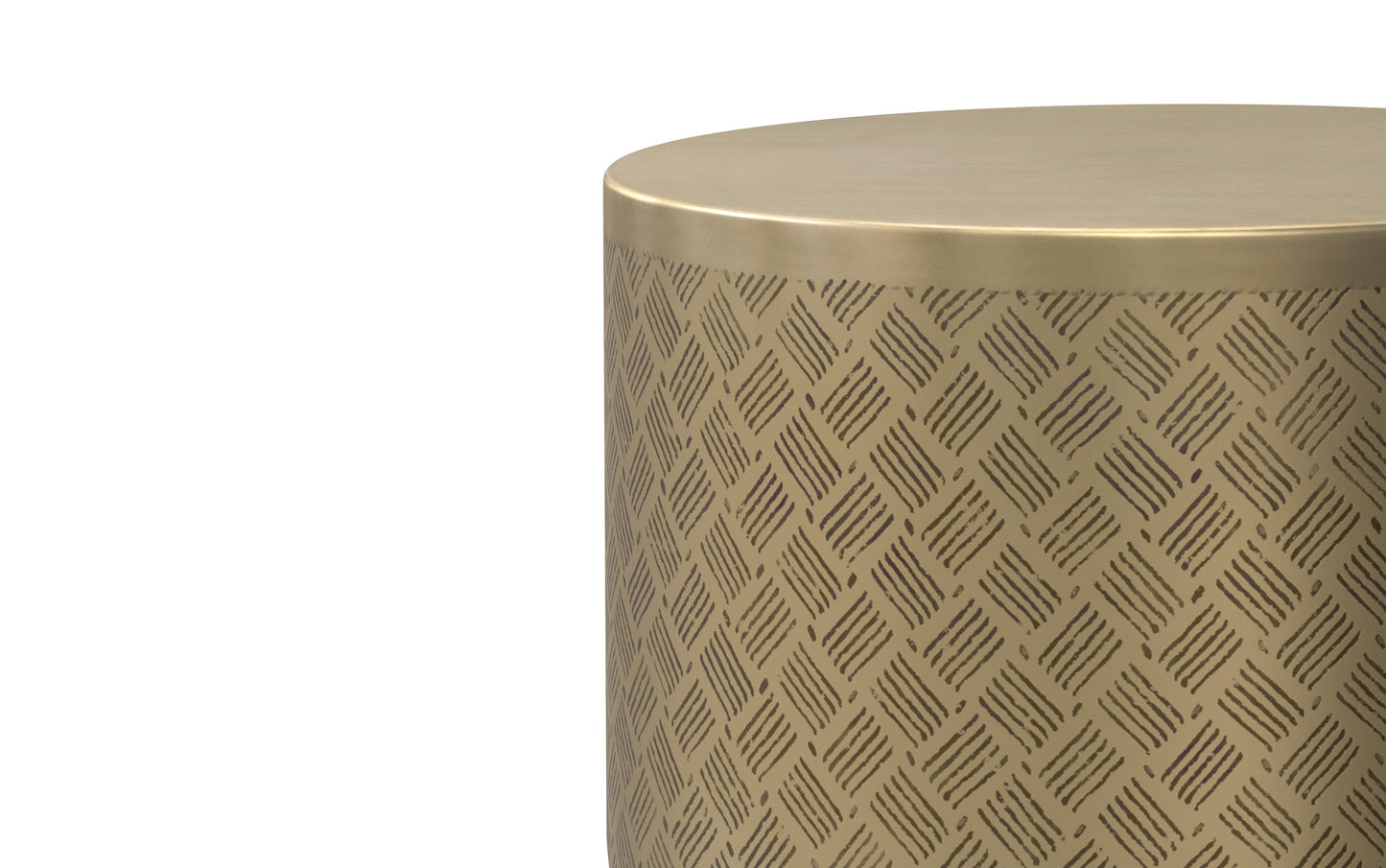 Johnsen 18 inch Cross Hatch Pattern Accent Table
