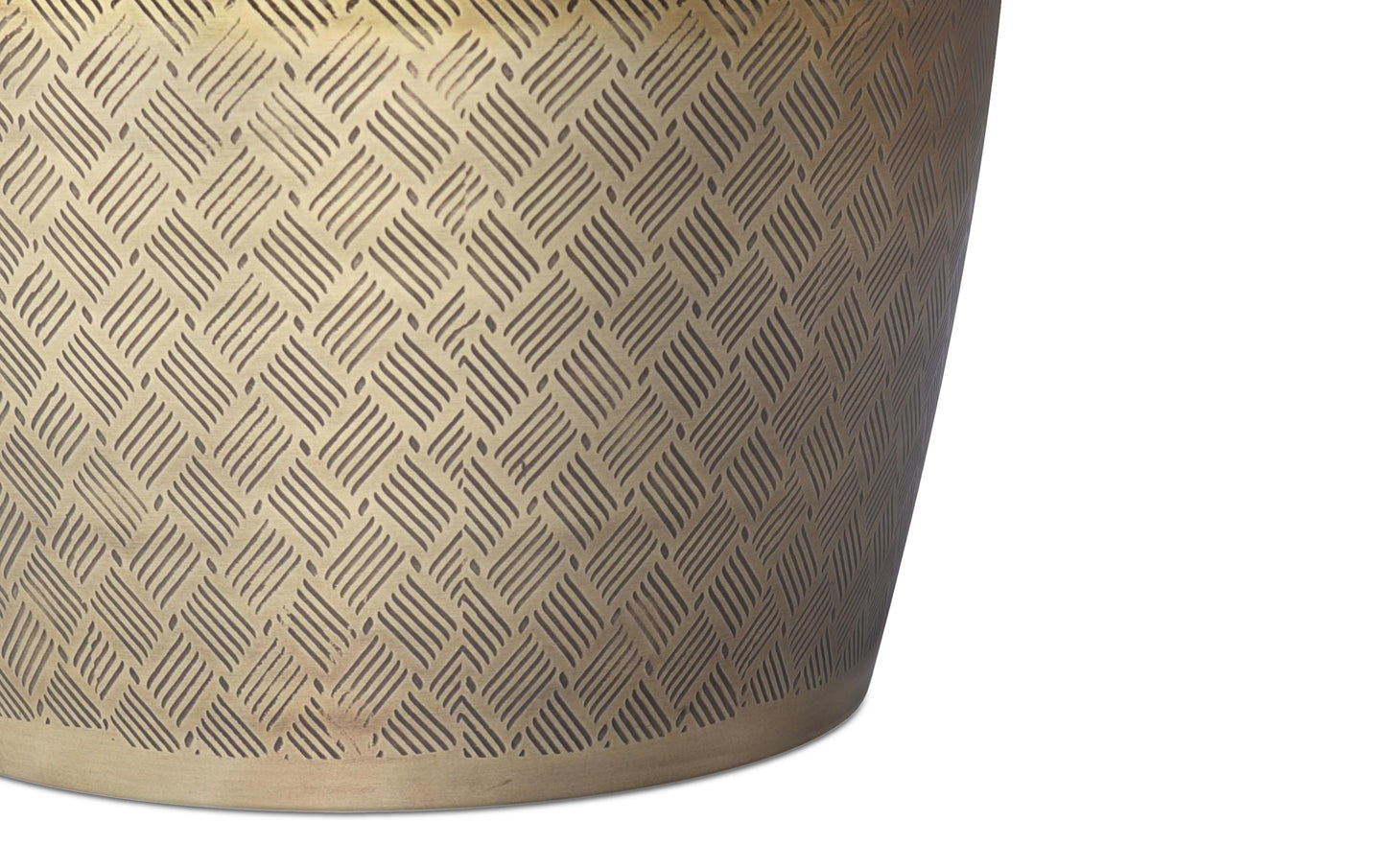 Johnsen 18 inch Cross Hatch Pattern Accent Table