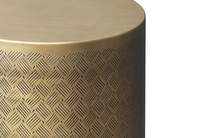 Johnsen 18 inch Cross Hatch Pattern Accent Table
