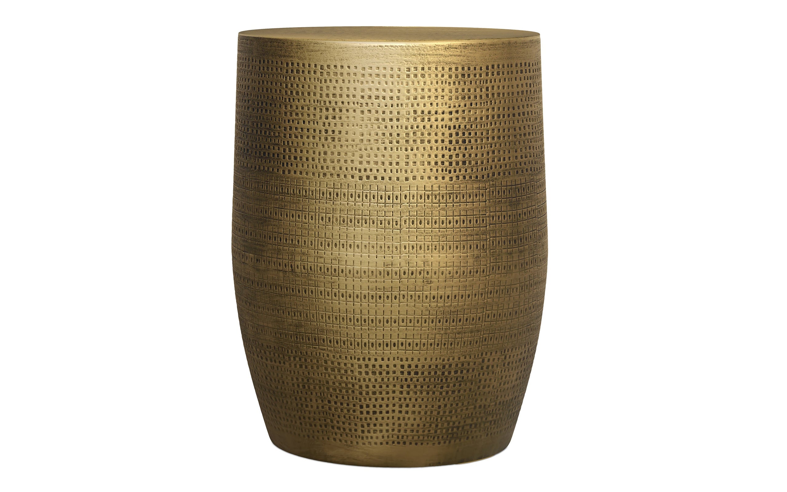 Antique Brass 15 inch | Johnsen 15 inch Morse Pattern Accent Table