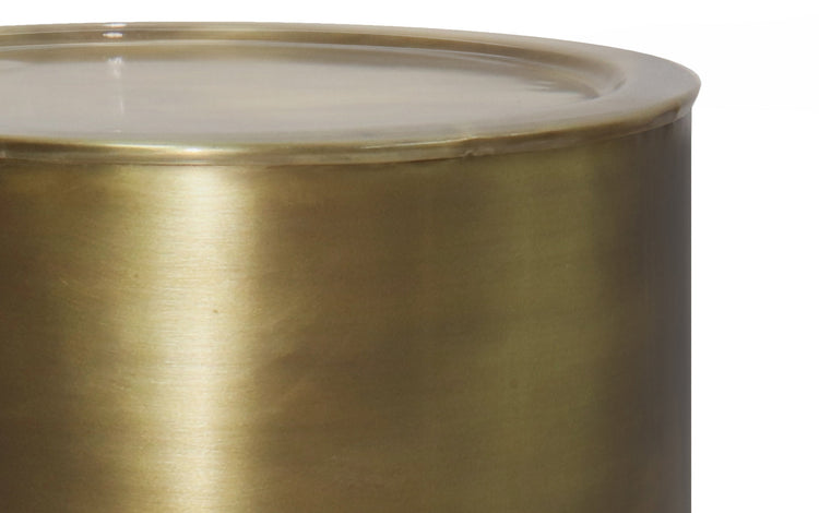 Antique Gold Smooth | Corbin Metal Side Table