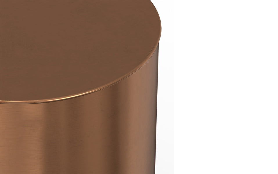 Ombre Black and Copper | Curtis Metal Cylinder Accent Table