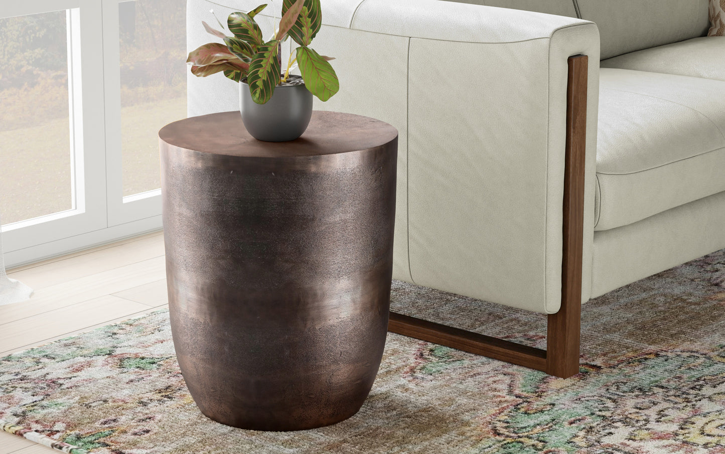 Antique Copper | Morris Metal Accent Table