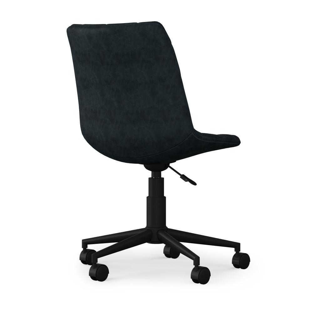 Distressed Blue Distressed Vegan Leather | Chambers Swivel Office Chair