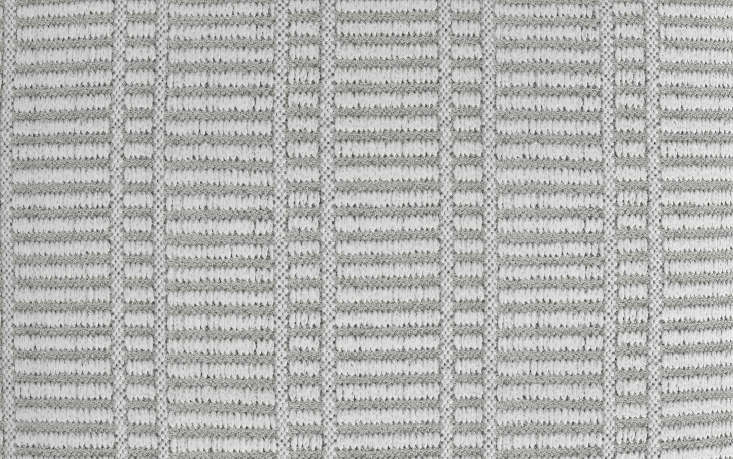 Grey and White | Safford Square Woven Outdoor/ Indoor Pouf