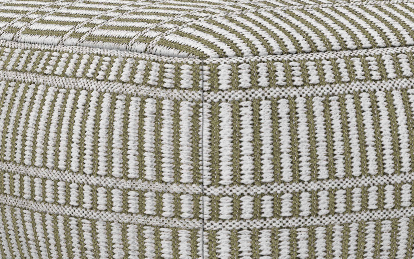 Natural/Travertine/White | Safford Square Woven Outdoor/ Indoor Pouf