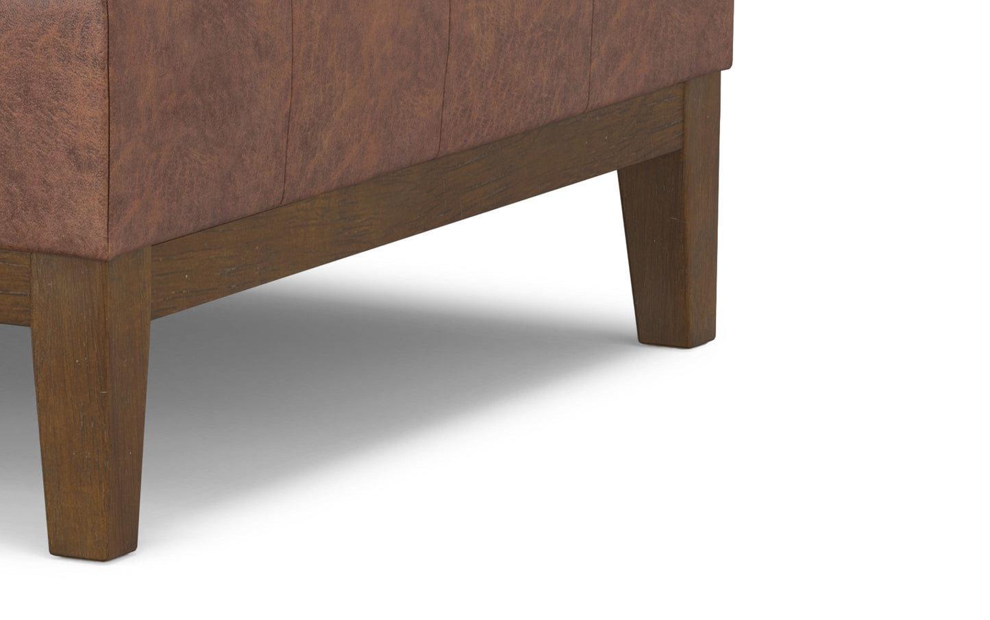 Distressed Saddle Brown Distressed Vegan Leather | Dover Lift Top Coffee Table