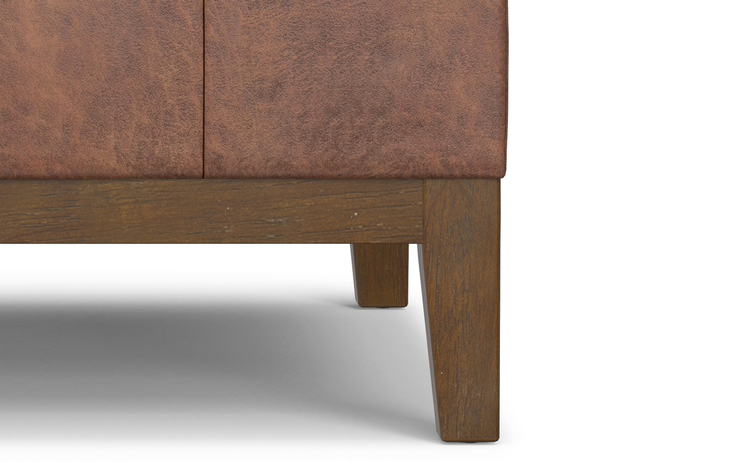 Distressed Saddle Brown Distressed Vegan Leather | Dover Lift Top Coffee Table