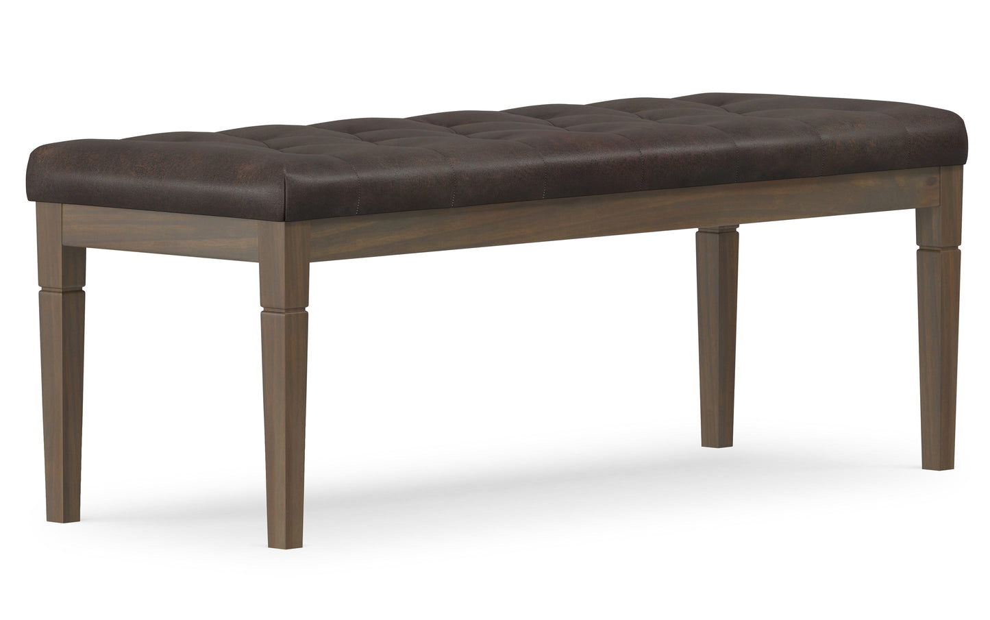 Waverly Ottoman Bench in Distressed Vegan Leather