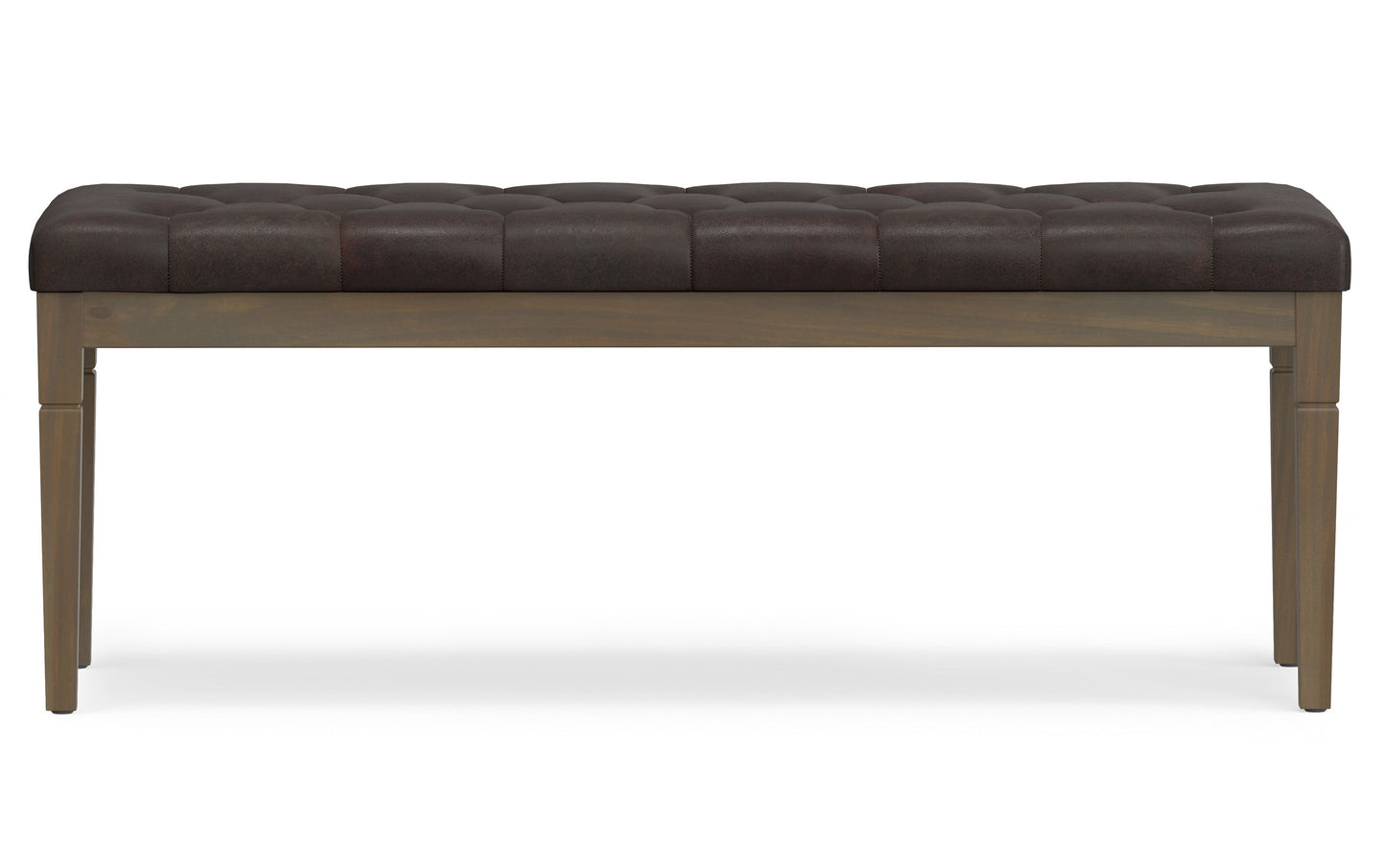 Waverly Ottoman Bench in Distressed Vegan Leather