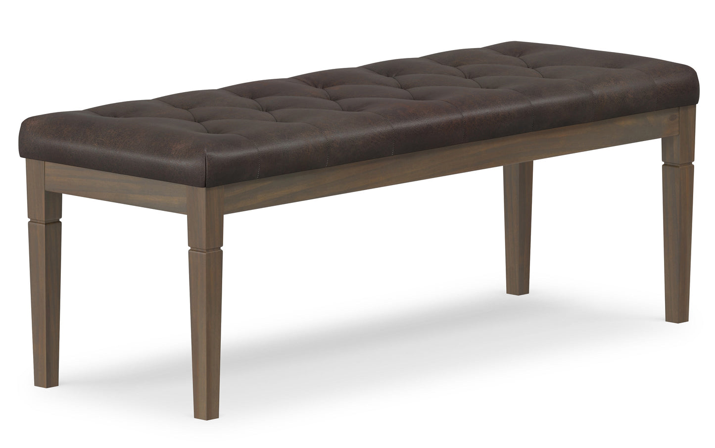 Waverly Ottoman Bench in Distressed Vegan Leather