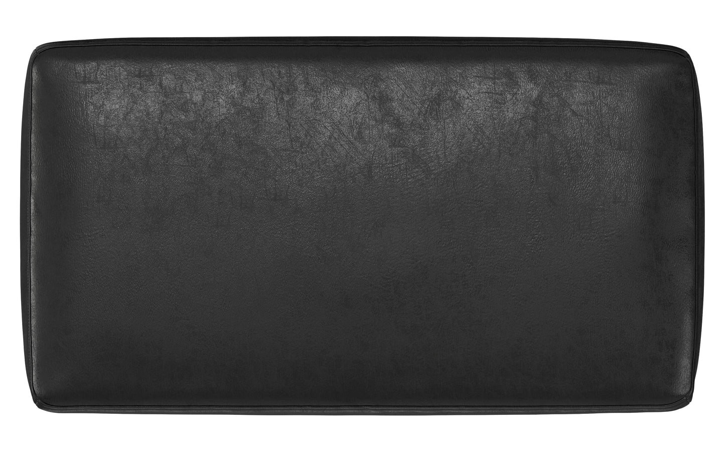 Distressed Black Distressed Vegan Leather | Milltown Footstool Small Ottoman Bench