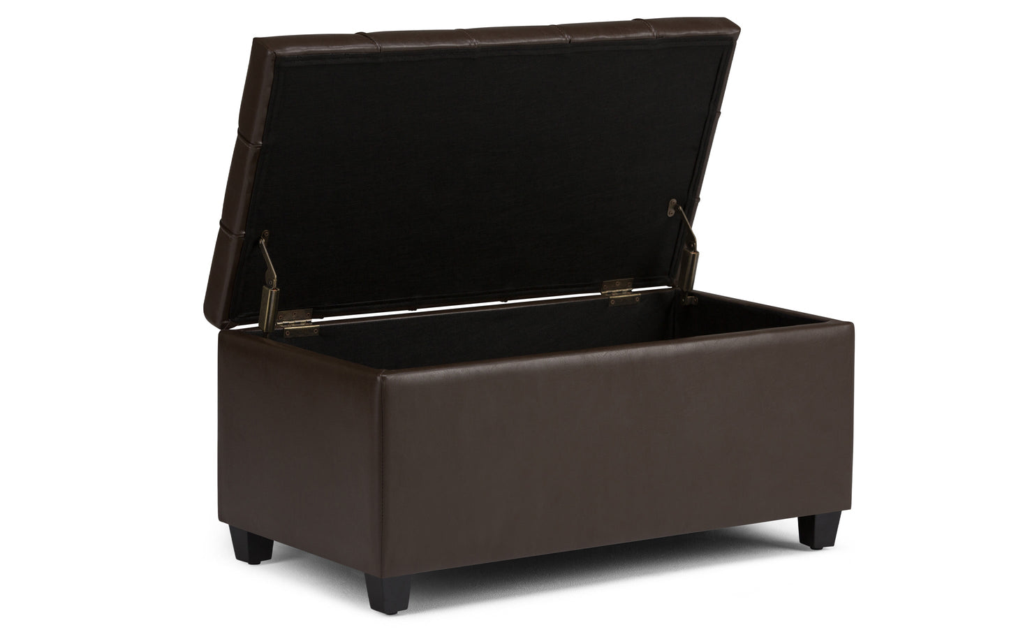 Sienna Storage Ottoman in Vegan Leather