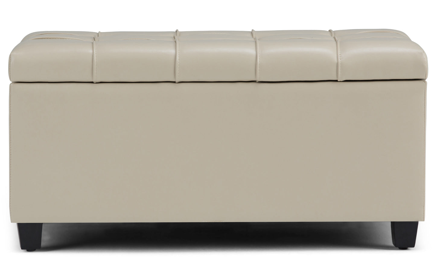 Sienna Storage Ottoman in Vegan Leather
