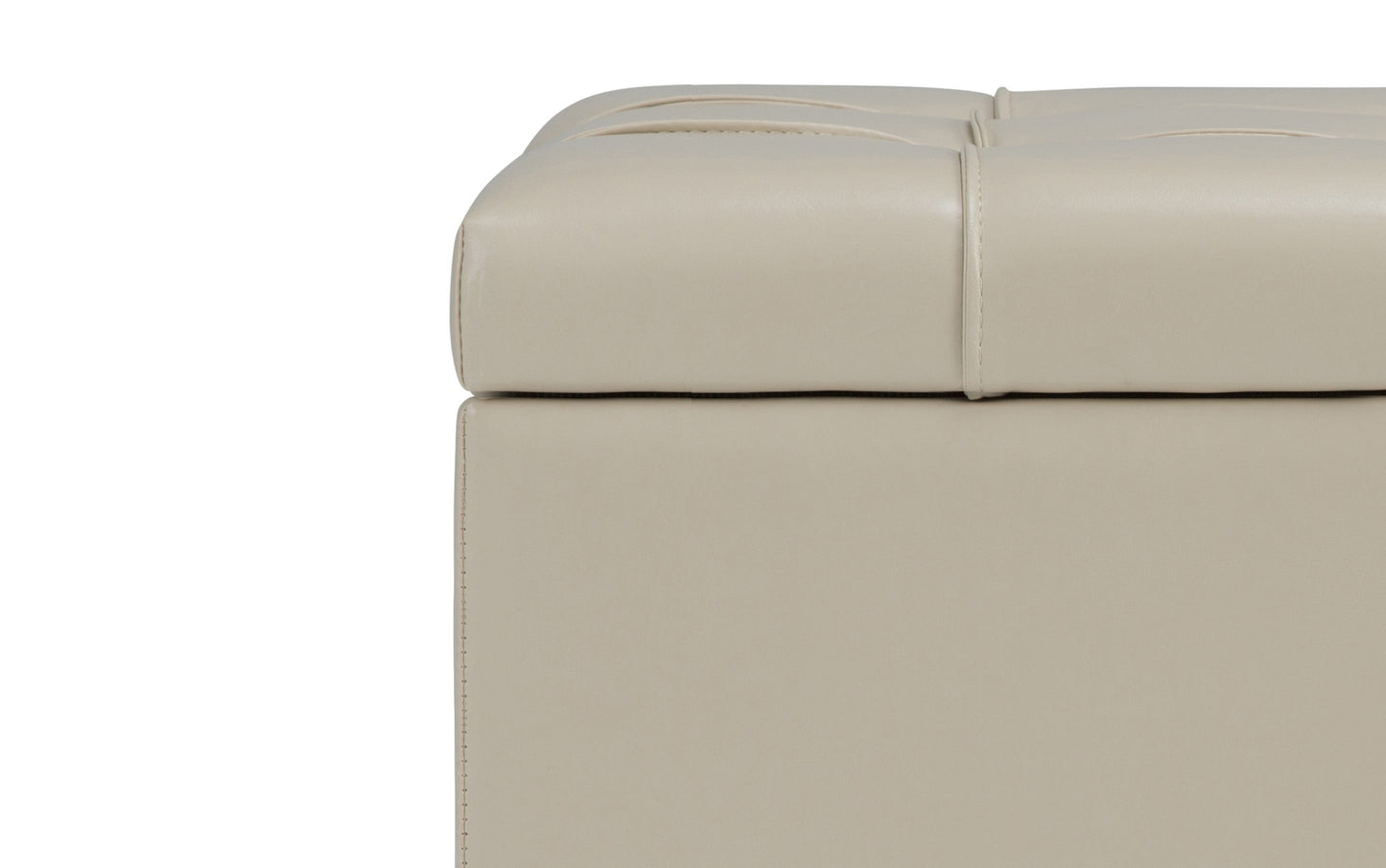 Sienna Storage Ottoman in Vegan Leather