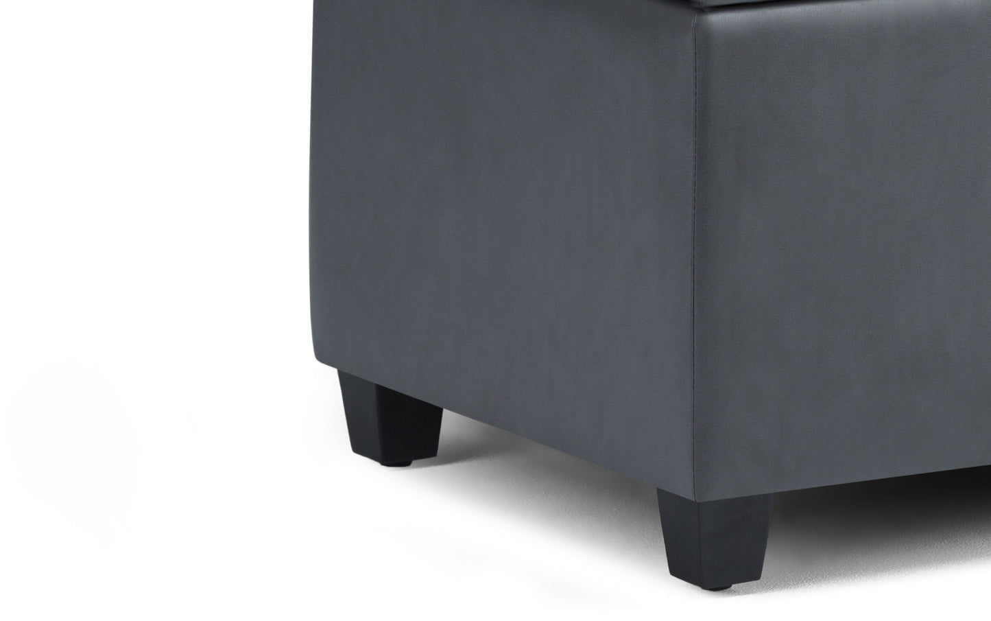 Sienna Storage Ottoman in Vegan Leather