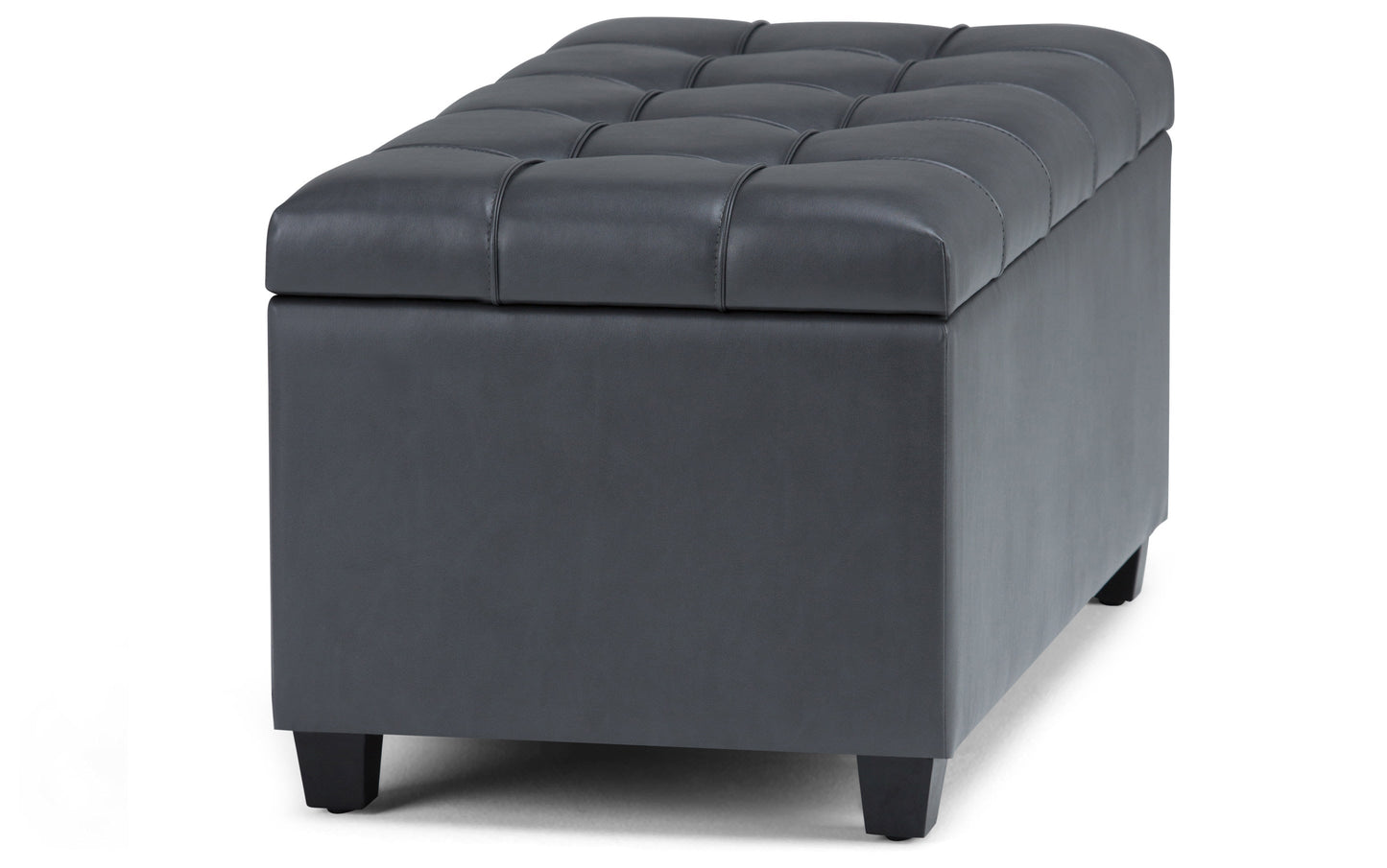 Sienna Storage Ottoman in Vegan Leather