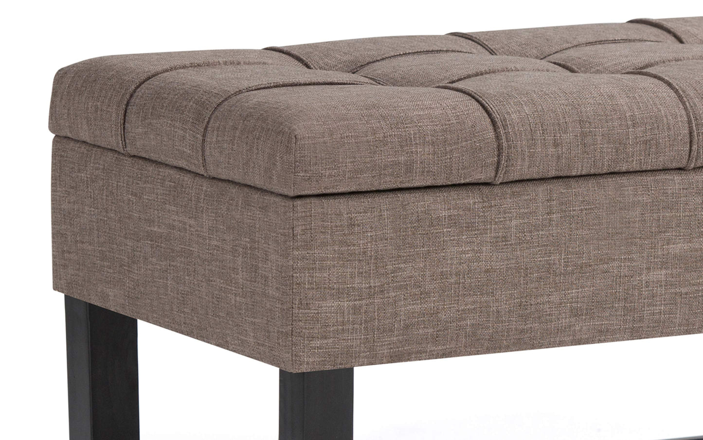 Saxon Ottoman Bench in Linen