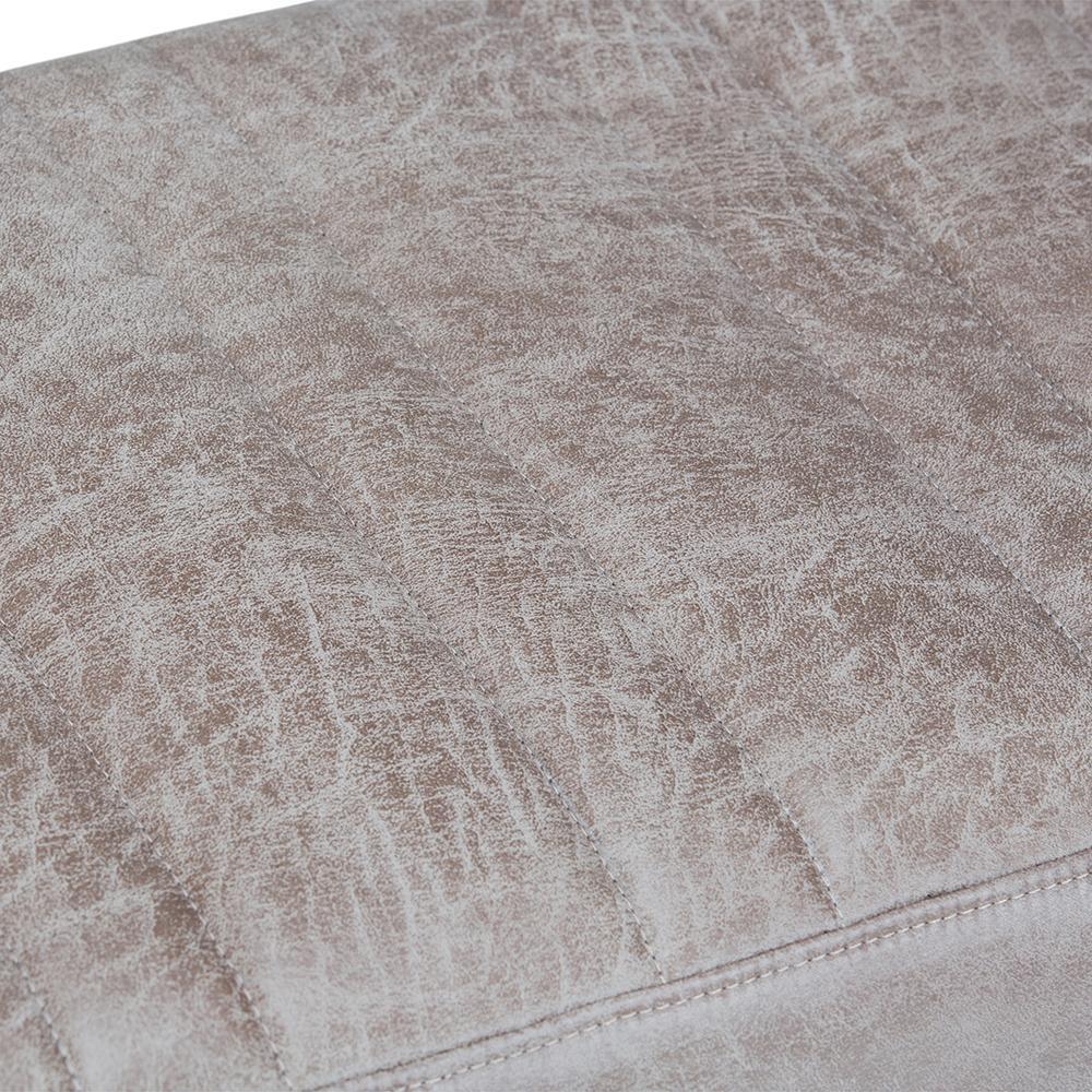 Salinger Ottoman Bench in Distressed Grey Taupe
