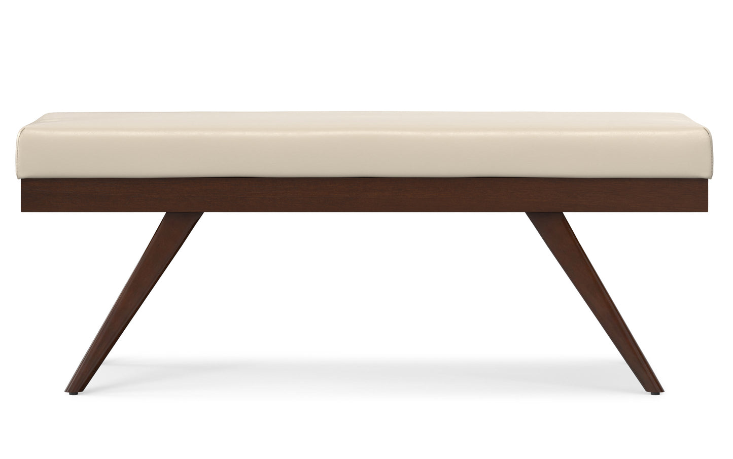 Chanelle Ottoman Bench in Distressed Vegan Leather
