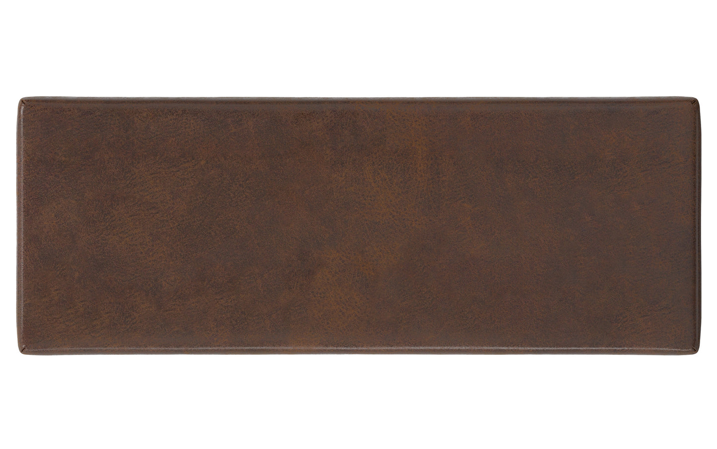 Chanelle Ottoman Bench in Distressed Vegan Leather