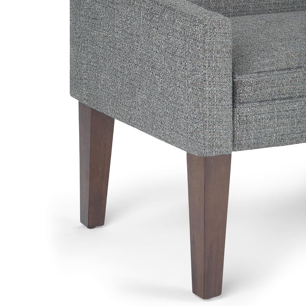 Pebble Grey Tweed Style Fabric | Parris Upholstered Bench