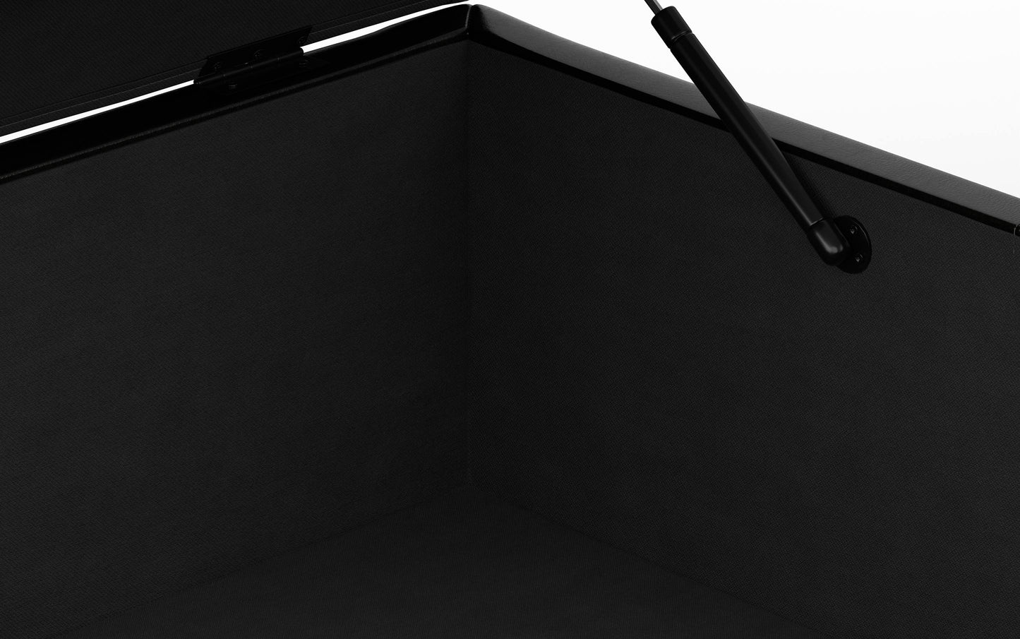 Midnight Black Vegan Leather | Gabbie Square Coffee Table Storage Ottoman