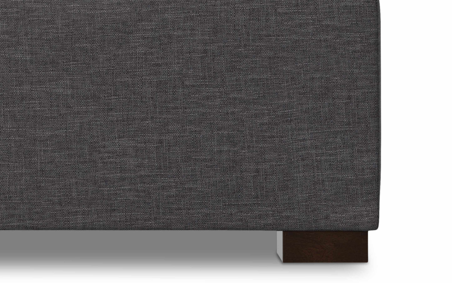Slate Grey Linen Style Fabric | Gabbie Square Coffee Table Storage Ottoman