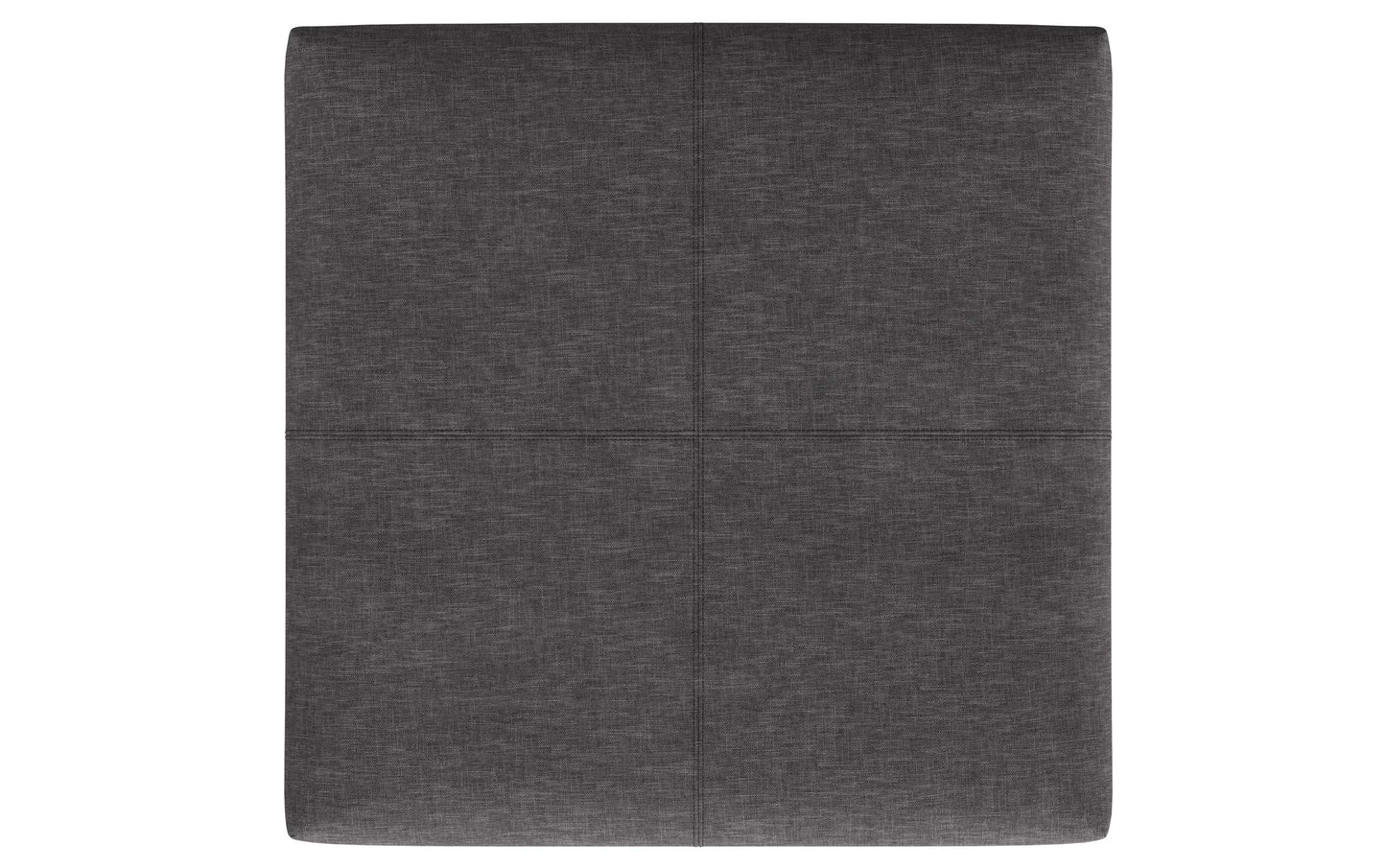 Slate Grey Linen Style Fabric | Gabbie Square Coffee Table Storage Ottoman