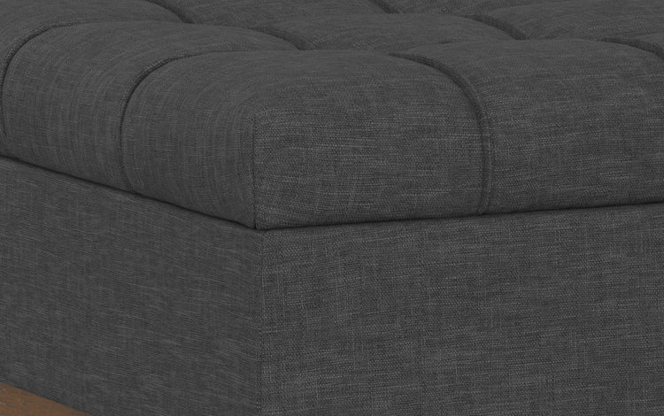 Slate grey Linen Style Fabric | Mariah Coffee Table Storage Ottoman