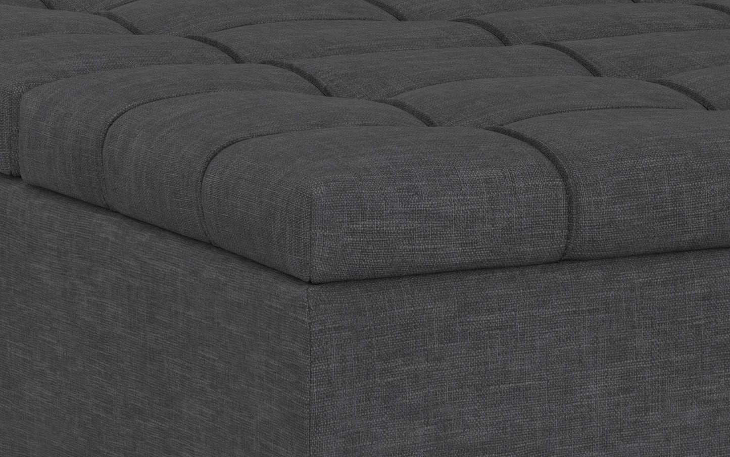 Mariah Lift Top Table Storage Ottoman in Linen