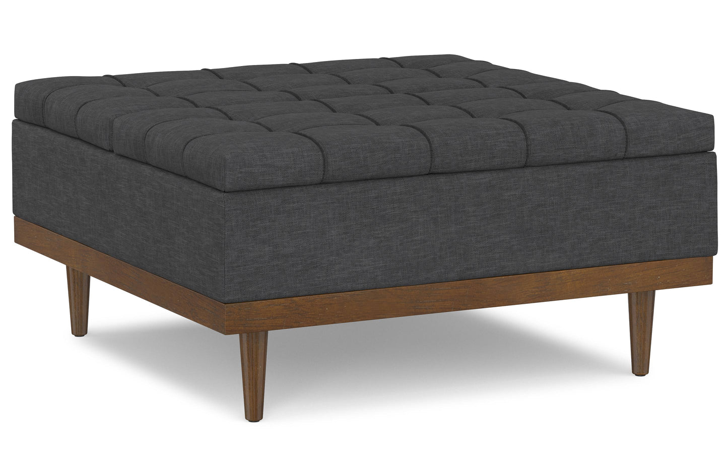 Mariah Lift Top Table Storage Ottoman in Linen